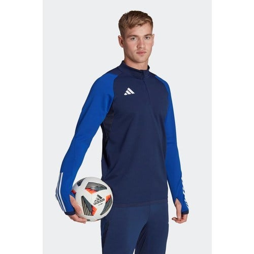 adidas Erkek TIRO23 Eşofman Üstü Düz Desenli Takım Lacivert Dik Yaka Rahat Kesim