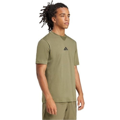 adidas Erkek Yeşil T-Shirt M Sl Sj T JF1097 Şık Tasarım ve Nefes Alabilir Kumaş ile Günlük Kullanım
