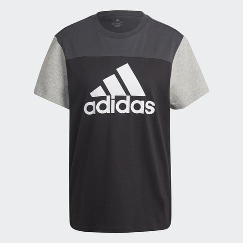 adidas Essentials Colorblock Logo Kadın Siyah Tişört (HC8828)