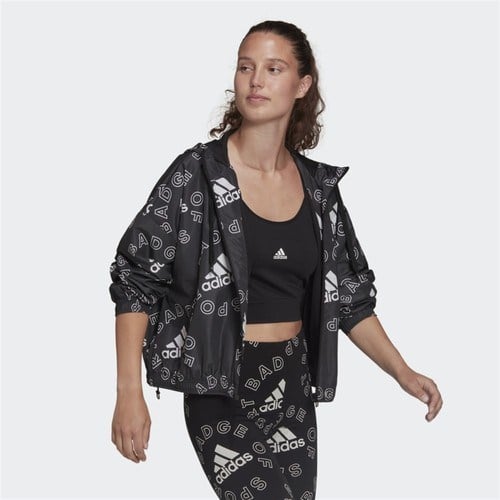 adidas Essentials Logo Allover Print Windbreaker Kadın Yağmurluk