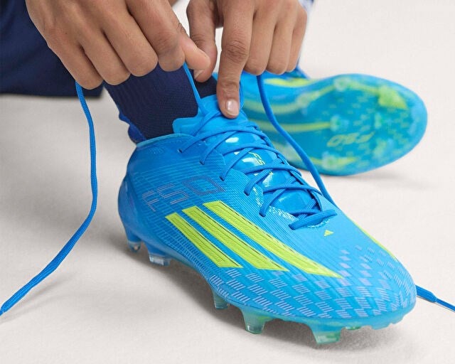 ADIDAS F50 ELITE FG Unisex Çim Zemin Kramponu JR6450 Mavi