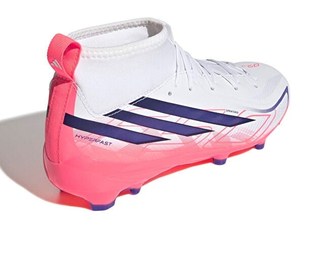 ADIDAS F50 HYPERFAST LEAGUE MID FG J Genç Çim Zemin Kramponu KK1316 Beyaz