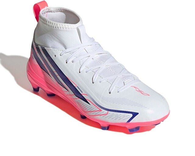 ADIDAS F50 HYPERFAST LEAGUE MID FG J Genç Çim Zemin Kramponu KK1316 Beyaz