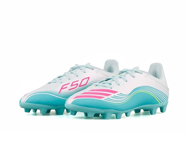 ADIDAS F50 MESSI CLUB FG/MG Erkek Çoklu Çim Zemin Kramponu JQ0946 Beyaz