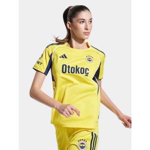 adidas Fenerbahçe 25-26 Kadın Sarı Futbol Deplasman Forması.-