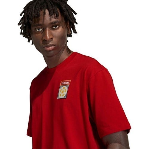 Adidas Flag Gfx Ss T Erkek Günlük Tişört KC7914 Kırmızı
