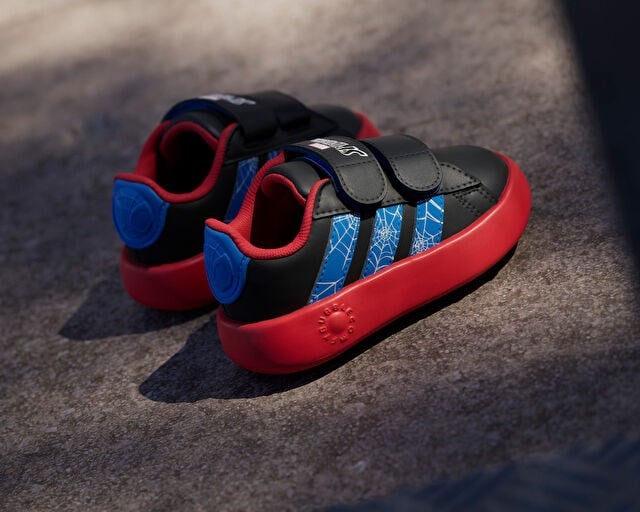 ADIDAS GRAND COURT SPIDER-MAN CF I Bebek Günlük Ayakkabı JQ7828 Siyah