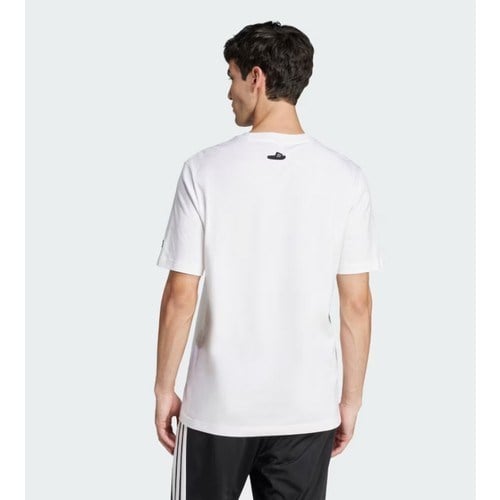 adidas Graphic Lounge Slides Erkek Tişörtü - Beyaz Renkli Pamuklu Kumaş ile Rahat Günlük Kullanım