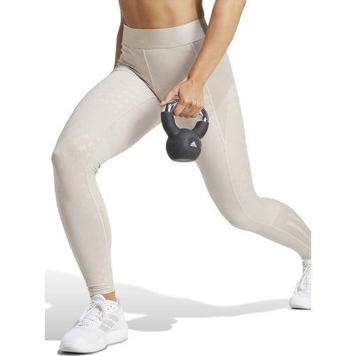 adidas HYGLM 1/1 L Q4 Bej Kadın   Tayt IK5499