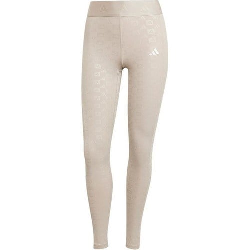 adidas HYGLM 1/1 L Q4 Bej Kadın   Tayt IK5499