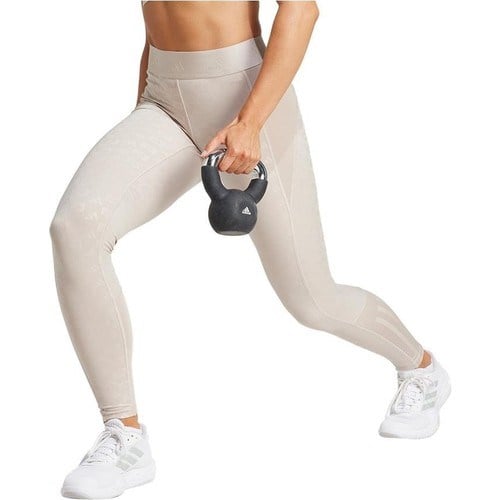 adidas HYGLM 1/1 L Q4 Bej Kadın   Tayt IK5499