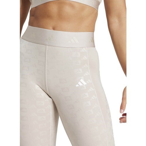 adidas HYGLM 1/1 L Q4 Bej Kadın   Tayt IK5499