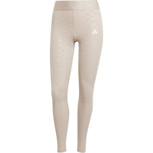 adidas HYGLM 1/1 L Q4 Bej Kadın   Tayt IK5499