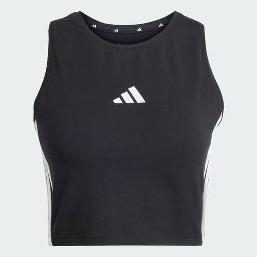 Adidas Kadın Atlet Essentials 3 Stripes Padded Siyah Nefes Alabilir Pamuklu Şık Tasarım