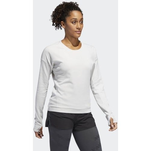 adidas Kadın Koşu Sweatshirts Spor Beyaz DQ1918 Sn Run Cru W