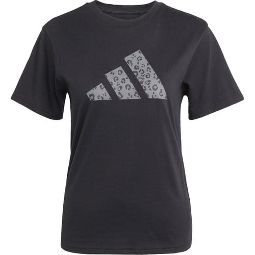 Adidas Kadın Siyah Bisiklet Yaka Normal Baskılı T-Shirt JV8536 W Anımal T Özellikli Outdoor Giyim