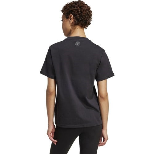 Adidas Kadın Siyah Bisiklet Yaka Normal Baskılı T-Shirt JV8536 W Anımal T Özellikli Outdoor Giyim