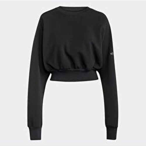 adidas Kadın Siyah Sweat Shirt Uzun Kollu Düz Desenli Regular Fit Cepsiz