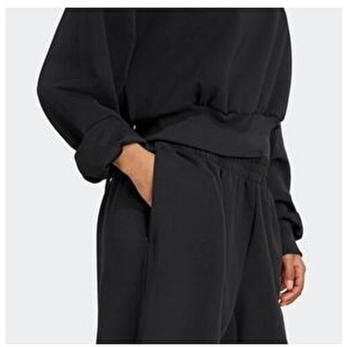 adidas Kadın Siyah Sweat Shirt Uzun Kollu Düz Desenli Regular Fit Cepsiz