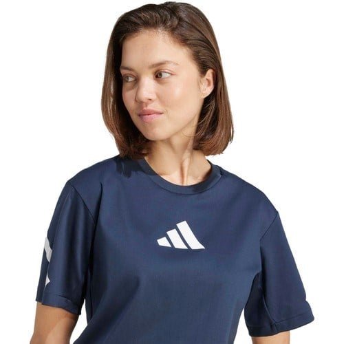 Adidas Kadın T-Shirt W Z.n.e. Tee JW7749 Lacivert Nefes Alabilir Kumaş ve Şık Tasarım