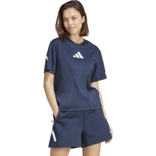 Adidas Kadın T-Shirt W Z.n.e. Tee JW7749 Lacivert Nefes Alabilir Kumaş ve Şık Tasarım
