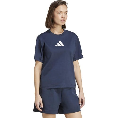 Adidas Kadın T-Shirt W Z.n.e. Tee JW7749 Lacivert Nefes Alabilir Kumaş ve Şık Tasarım