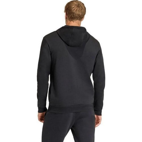 Adidas KF5945 ENT26 Fz Erkek Sweatshirt Siyah Düz Desenli Kapüşonlu Rahat Kesim Sezon