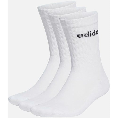 adidas Linear Crew Yastıklamalı 3lü Unisex Beyaz Çorap.-