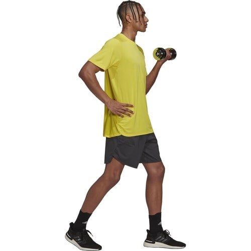 adidas M D4T Hr Tee Erkek Antenman Tişörtü HJ9773 Sarı