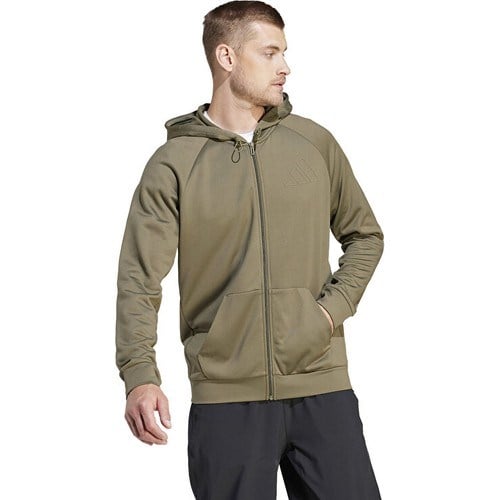 adidas M Gg Bl Fz Hd Erkek Antrenman Ceketi IM1768 Haki