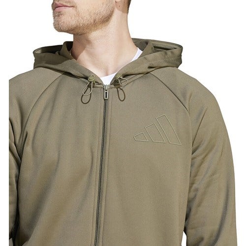 adidas M Gg Bl Fz Hd Erkek Antrenman Ceketi IM1768 Haki