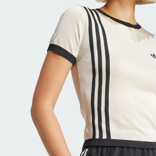 Adidas Originals JJ0961 Knitted 3-Stripes Short Tee