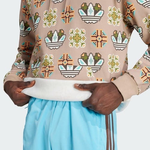 Adidas Originals JW1084 Tile Desenli Bol Kapüşonlu Üst