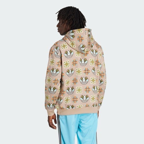 Adidas Originals JW1084 Tile Desenli Bol Kapüşonlu Üst
