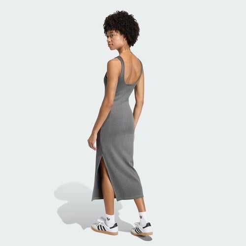Adidas Originals KE3163 Essentıals Rıb Tank Maxı Dress Washed
