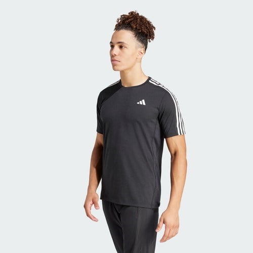 Adidas Performance IQ3834 Own the Run 3-Stripes Tee