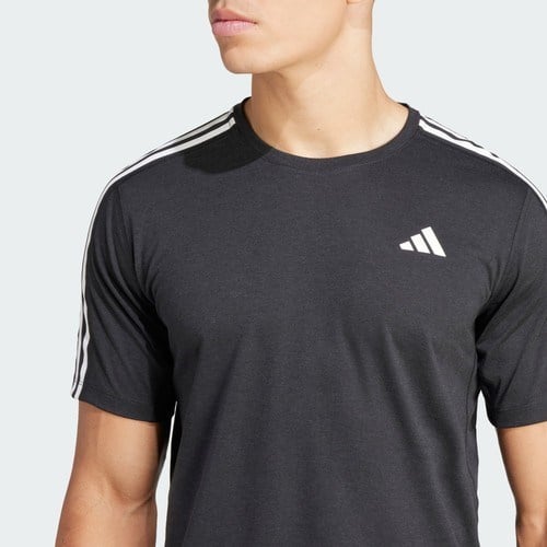 Adidas Performance IQ3834 Own the Run 3-Stripes Tee
