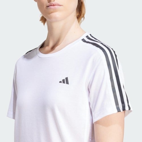 Adidas Performance IQ3876 Own the Run 3-Stripes Tee