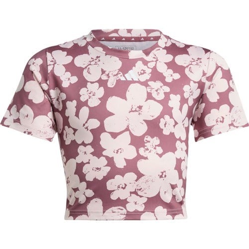 Adidas Performance IW3289 Train Essentials Seasonal Printed Cropped Training Tee Kids