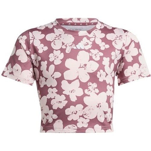 Adidas Performance IW3289 Train Essentials Seasonal Printed Cropped Training Tee Kids