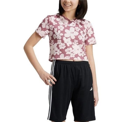 Adidas Performance IW3289 Train Essentials Seasonal Printed Cropped Training Tee Kids