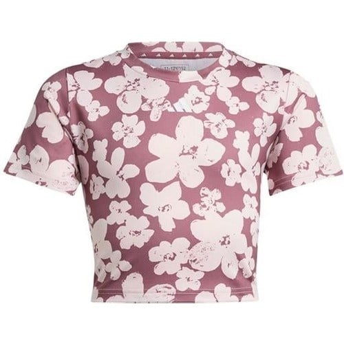 Adidas Performance IW3289 Train Essentials Seasonal Printed Cropped Training Tee Kids