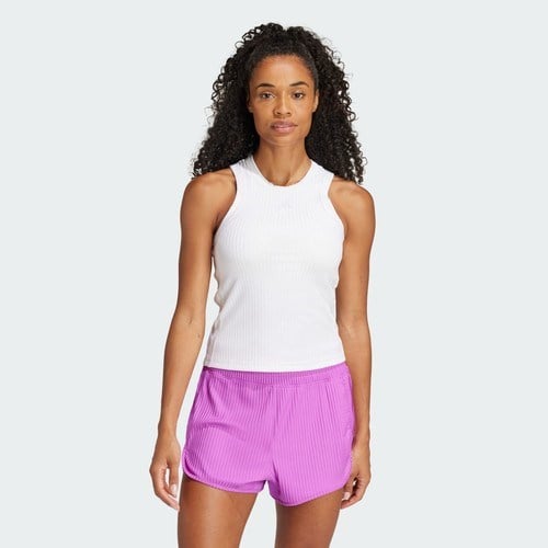 Adidas Performance IW8163 All Gym Seasonal Rib Tight Fit Tonal 3-Stripes Tank Top