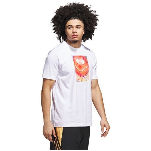 Adidas Performance JV8433 Basketball Is Happiness Graphic Tee