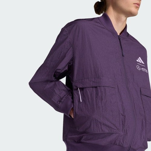 Adidas Performance JX8818 Mercedes - AMG Petronas Formula One Team Premium Woven Bomber Jacket