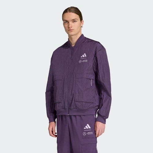 Adidas Performance JX8818 Mercedes - AMG Petronas Formula One Team Premium Woven Bomber Jacket