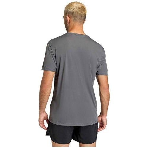 Adidas Run Ess Bl T M Erkek Koşu Tişörtü Gri 3XL Konforlu Kumaş ile Dış Mekan İçin Uygun