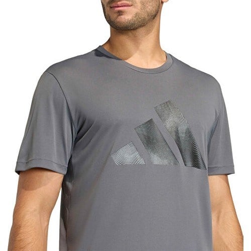 Adidas Run Ess Bl T M Erkek Koşu Tişörtü Gri 3XL Konforlu Kumaş ile Dış Mekan İçin Uygun