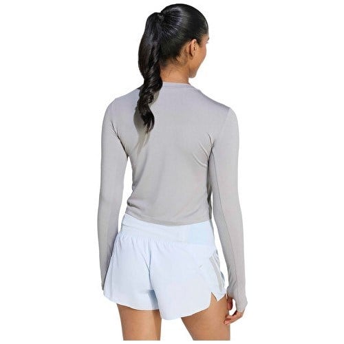 Adidas Run Ess Ls W Kadın Koşu Uzun Kollu Tişört KE8418 Gri