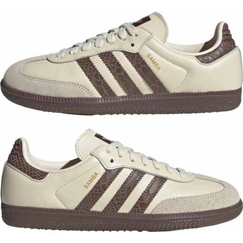 adidas Samba Og W Kadın Sneaker Süet Düz Taban Bağcıklı Beyaz Günlük Kullanım İçin IH3980